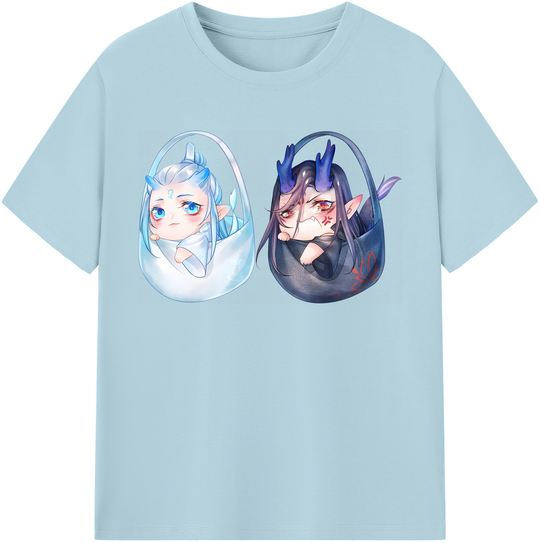 （画像用） Ne Zha 2 ナタ 魔童の大暴れ 綿100％半袖Tシャツ（フロントプリント）
